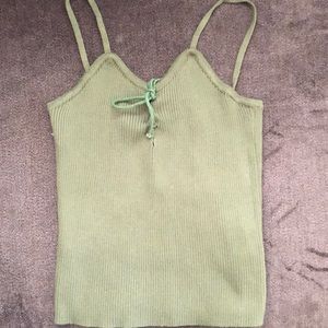 Olive green crop top/tank top